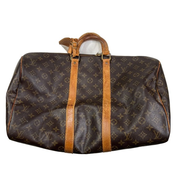 LOUIS VUITTON KEEPALL 45 TRAVEL HANDBAG MONOGRAM  VINTAGE VI8910 - Picture 1 of 11